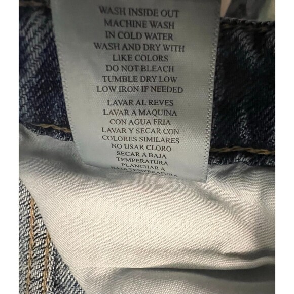 KanCan Ultra High Rise Straight Ripped Jeans Women's Size 24 Released Hem - Picture 9 of 9